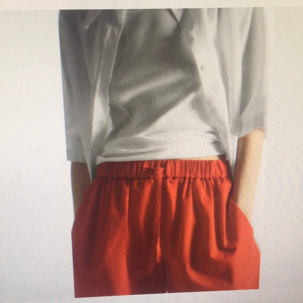 COS/“SIESTA RED”OVERSIZED DRAWSTRING SHORTS/NEW